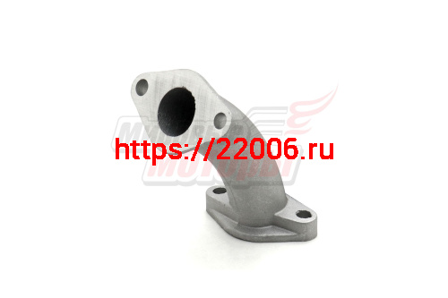 Патрубок карбюратора Delta, Zodiak 70сс-110сс (впуск.коллектор) короткий (d22мм) СЕРЕБРИСТЫЙ