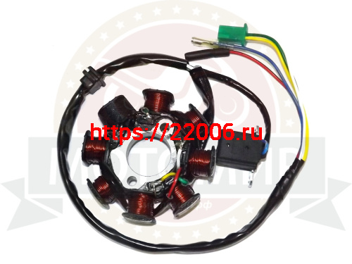 Зажигание 4х т GY6-125/150 голое (без маховика) (статор 7+1 катушек) 157QMJ (1803102А) фото 2 Зажигание 4х т GY6-125/150 голое (без маховика) (статор 7+1 катушек) 157QMJ (1803102А) фото 2