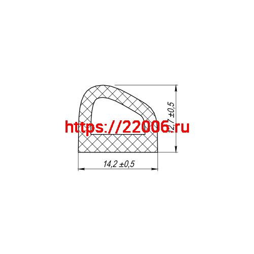 Уплотнитель Fuaro (Фуаро) без клеевой основы WADH/D-14,2x12,7mm (127), BLACK черный 120 m фото 3