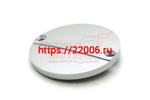 Крышка декоративная правой крышки картера 110сс Alpha, Delta (алюминиевая) (D=98 мм) СЕРЕБРИСТАЯ