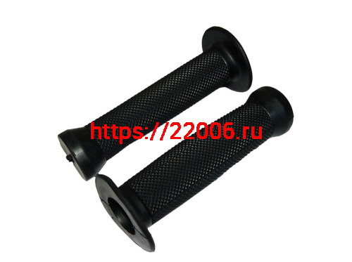 Грипсы для велосипеда 130мм, резина, с упором (d-22,2), черные