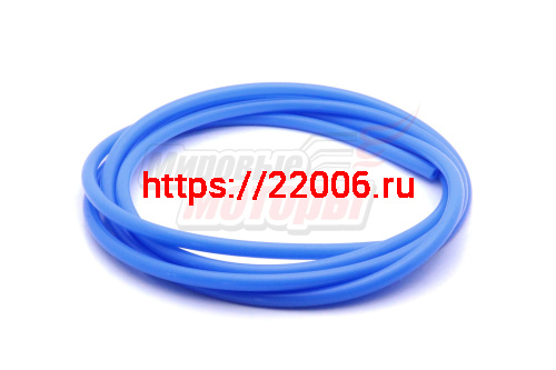 Бензошланг скутер, мопед СИЛИКОН синий d=8(4) mm (1м) "ММ"