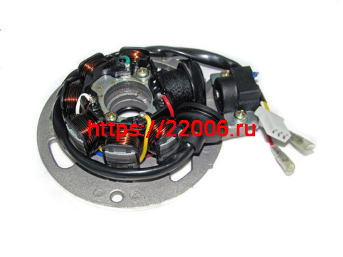 Статор генератора 1P40QMB 6+1 катушек (Keeway,Vento,Stels)