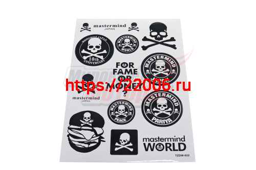 Наклейки: логотип Mastermind MV22A4D022 (12 элементов)(21х30) Наклейки: логотип Mastermind MV22A4D022 (12 элементов)(21х30)